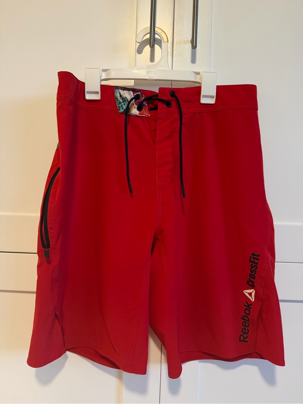 Reebok CrossFit Red Training Shorts Size 32 Athletic Gym Workout